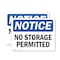 Signmission No Storage Permitted, 10 in W x Rectangle, Vinyl Decal OS-2PACK-NS-D-710-L-14868 - alternate 1